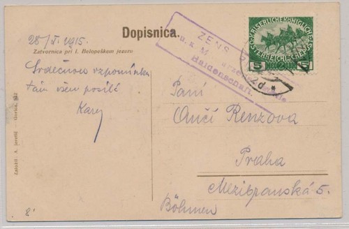 Feldpost 1915 ansichtskarte - feldpost,