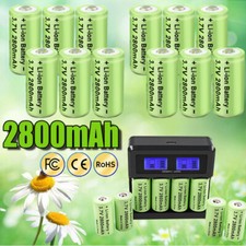 16x 2800mAh Akku CR123 CR123A