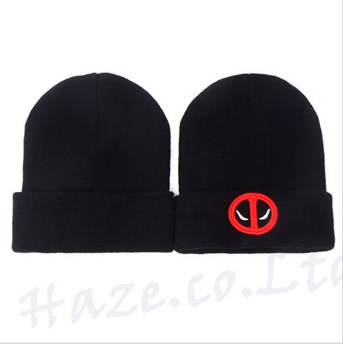 Deadpool anime black beanie - black,