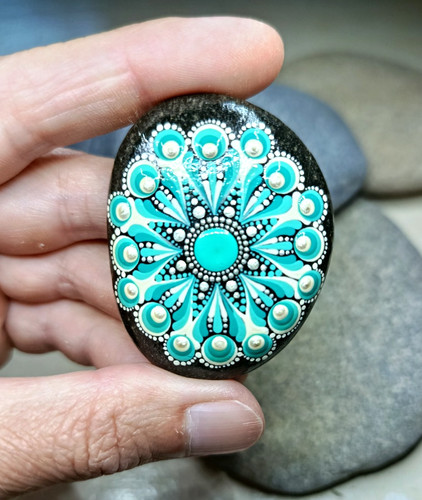 Bemalter stein mandala - stein,,