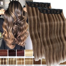 Echthaar Ein Tressen Clip in