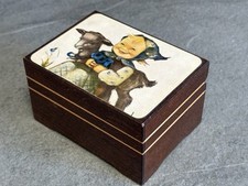 Vintage Spieluhr Reuge Musik Schatulle mit Hummel Motiv Titel " Für Elise "  #K1