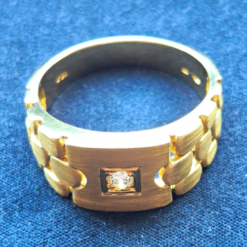 750 gold herrenring mit - gold,
