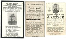 3x Orig. Sterbebild K.u.K