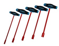 Hazet 428 Sechskant-Steckschlüssel mit T-Griff 6-13  | SW 6-8-10-11-13 | Set rot