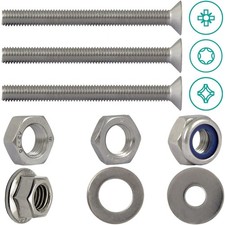 Senkschrauben Sechskantmuttern