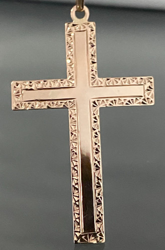 Vintage 14k rose gold etched - vintage,