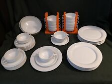 Rosenthal Porzellan Ess-service Weiß vintage 70er Jahre 12 Pers. 40 Tlg.