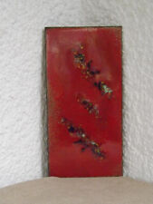 Abstraktes Emaille Bild auf Kupferblech, vintage, 60er / 70er Jahre