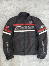 Motorradjacke Fastlane schwarz rot | Herren M