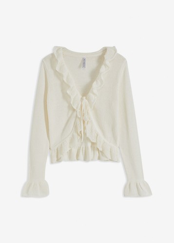 Strickbolero mit volants - strickbolero, gr