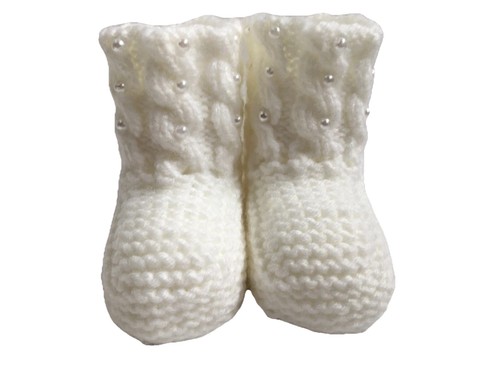 Gestrickte babyschuhe - gestrickte,