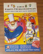 Seltene Werbung FANTA Zirkus Trinkboxen Zauberer Salto Mortale 1989