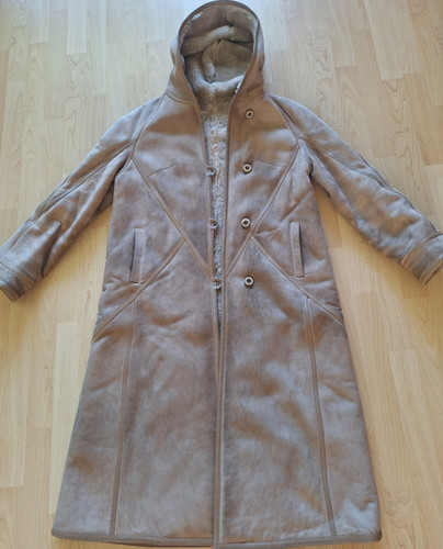 Damen veloursleder mantel - veloursleder,
