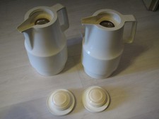 "Helios original" Vintage Thermoskanne Isolierkanne 1L 2 Stück creme Nr 2