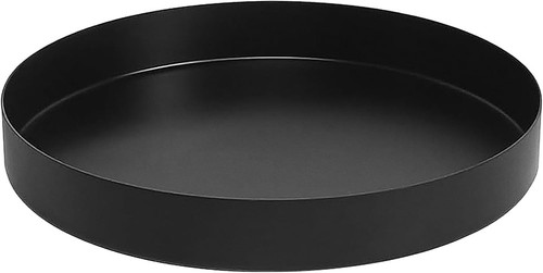 Schwarzes rundes deko - schwarzes, tablett
