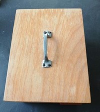 Karteikasten DIN A6 quer, Holzkasten aus Furnier-Echtholz, gut erhalten