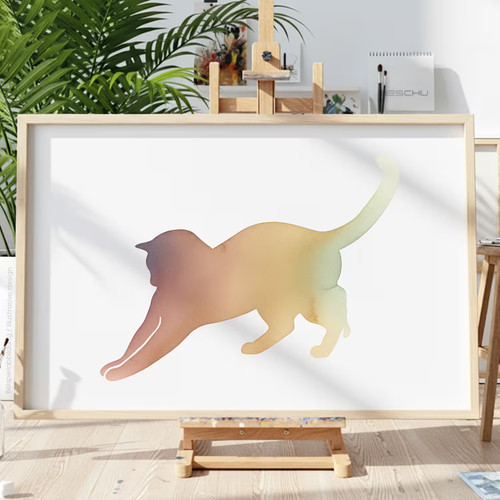 Katzen tiere schablone - tiere,