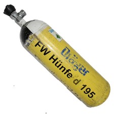Dräger Atemluft Flasche 300 bar 6L Pressluftflasche TÜV wählbar Tauchflasche 