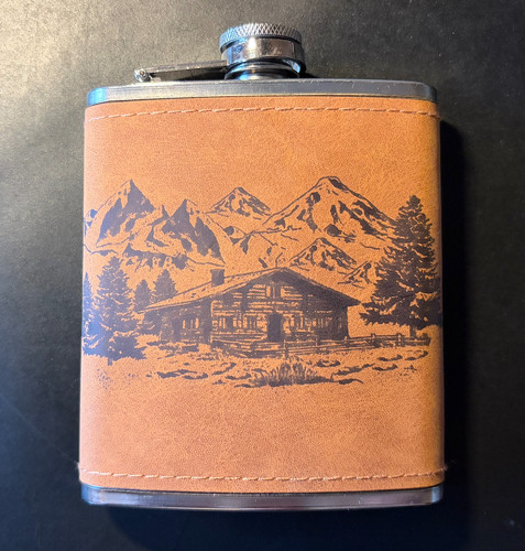 Flachmann kunstleder alpen - flachmann,