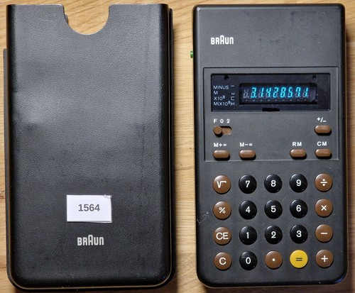 1564 taschenrechner braun - 1564,