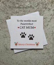 Weihnachtskarte von der Katze