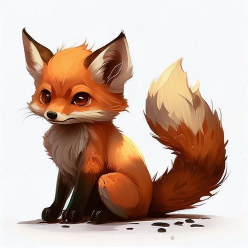 Wandbild rotfuchs isoliert - wandbild:,