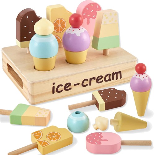 Holz eiscreme spielzeug kinder - holz,