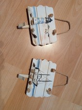 2 Kleiderhaken Maritim Schiff Leuchtturm Holz Garderobenhaken