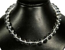 Außergewöhnliche Edelsteinkette aus Bergkristall in Kugelform Ø-12 mm