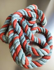 Dekokordel Raffhalter 3 cm Durchm. hochwertig 2-farbig gedreht mit Silberfaden