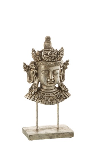 Edel buddha kopf auf ständer - edel,