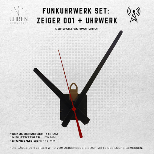 Dcf funkuhrwerk lautlos mit - dcf,