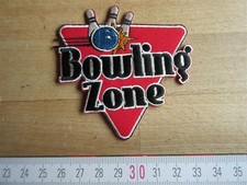 Bowling Zone Patch Rockn Roll Bowl Pins Rockabilly Nose Art Baseball Jacke Weste