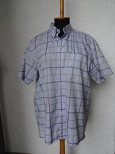 Valentino Rudy Herren Sommerhemd kariertes leichtes Hemd kurzarm Gr. L Neu