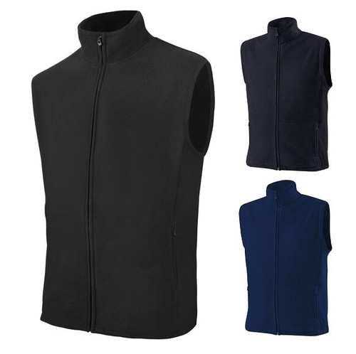 Herren fleece weste - fleece, uni