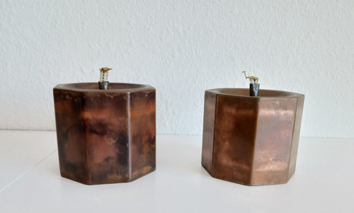 Antike kupfer öllampen - antike, kupfer-Öllampen
