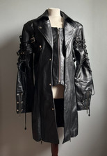 Langer LEATHER ADDICTS Trenchcoat 40 38 Matrix Goth Van Helsing Heavy Steampunk