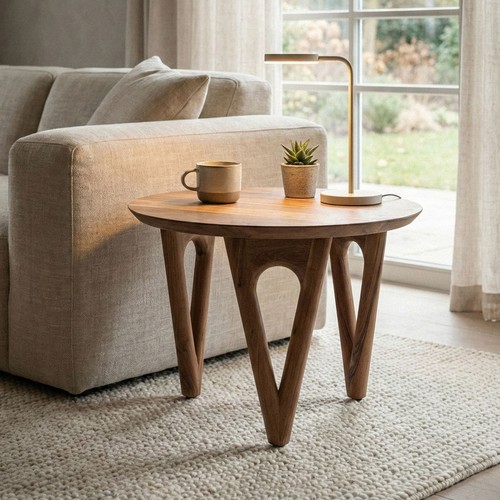 Couchtisch 60cm akazie - couchtisch,