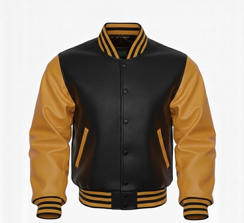 Black varsity letterman wool - black,