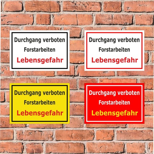 Schild wald durchgang - schild,