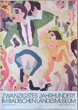 Poster Plakat - Ausstellung 20. Jahrhundert badischen Landesmuseum - Karlsruhe