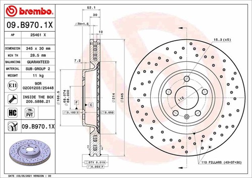Bremsscheibe vorne brembo - 2x,