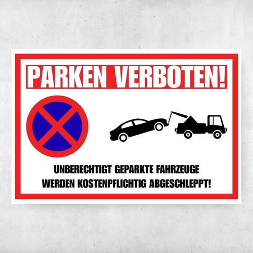 Parken verboten schild - parken, |