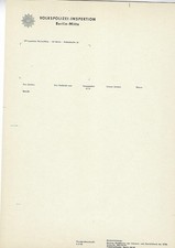 DDR MdI Polizei Volkspolizei Briefpapier VPI Berlin Mitte A4
