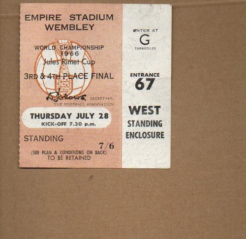 Gebrauchtes ticket wm 1966 - wm,