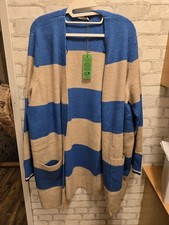 Cecil Strickjacke, blau beige gestreift,  Gr.  XXL  - NEU MIT ETIKETT - NP69,99€
