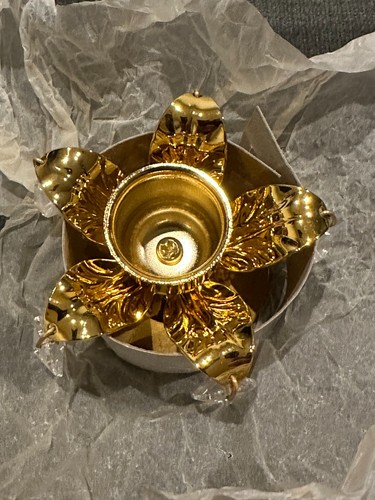 Vergoldeter kerzenhalter mit - vergoldeter,