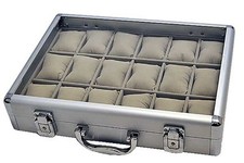 Alu Uhrenkoffer für 18 Uhren