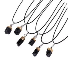 Naturstein Amethyst Citrin Obsidian Rosenquarz mit Sail o. Edelstahl-Halskette